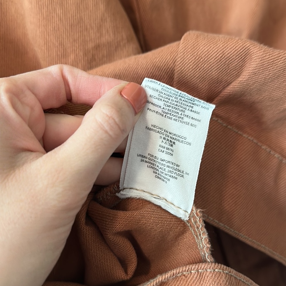 Free People Denim Slouchy Eisenhower Jacket in Terracotta - Picture 8 of 8